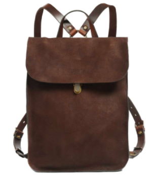 BLEU DE CHAUFFE - PUNCHO LEATHER BACKPACK - COFFEE / WAXED LEATHER 