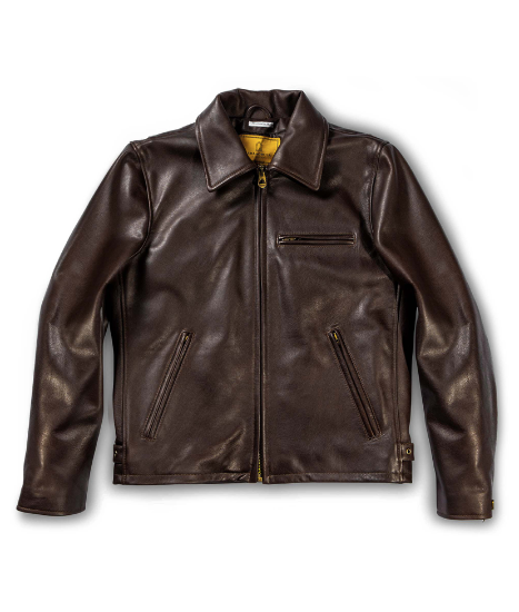 SHANGRI-LA HERITAGE - VESTE EN CUIR MARRON 