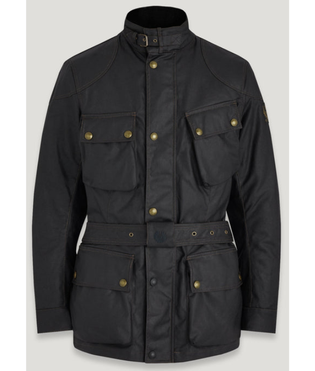 BELSTAFF - TRIALMASTER MOTORCYCLE JACKET - WAXED COTTON BLACK 