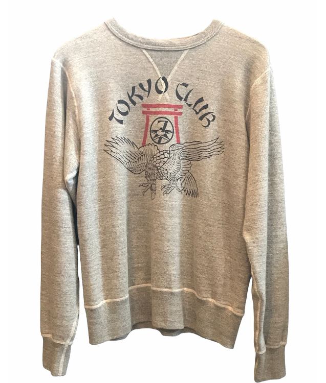 TOKYO CLUB SET-IN CREW SWEATSHIRT Gris Chiné 113 - BR68901